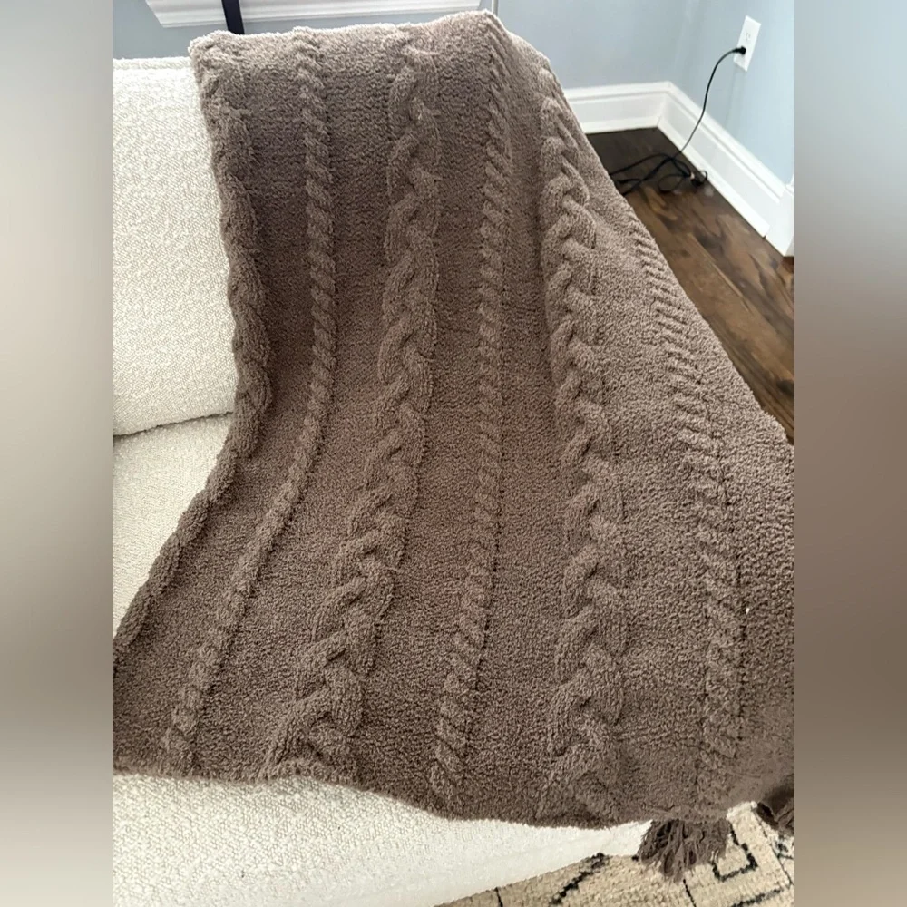 Pottery Barn Classic Cable Knit Throw Blanket